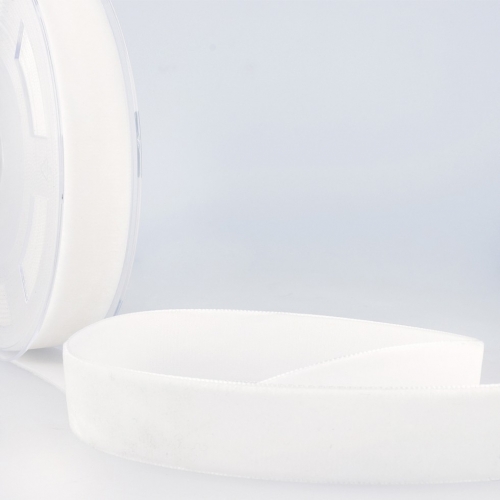 Stephanoise Velvet Ribbon White