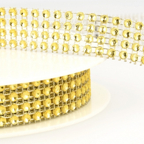 Stephanoise Sequin & Bead Trim Gold