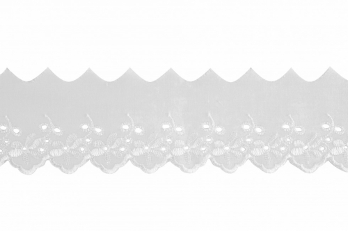 Broderie Anglaise Lace Trim White