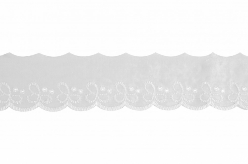 Broderie Anglaise Lace Trim White