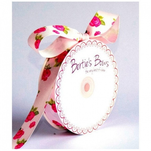 Bertie's Bows Rose Grosgrain Ribbon Pink
