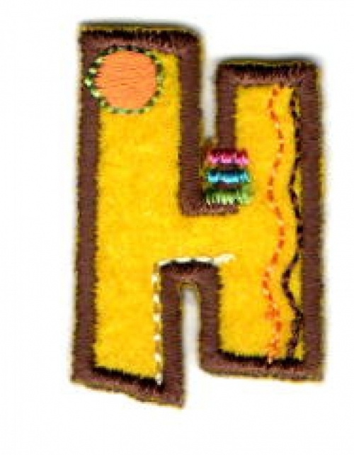 Alphabet Patch Motif Assorted Colours: Letter H