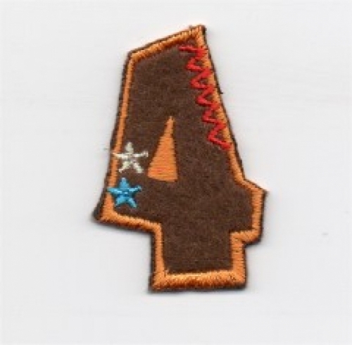 Number Patch Motif Assorted Colours: Number 4