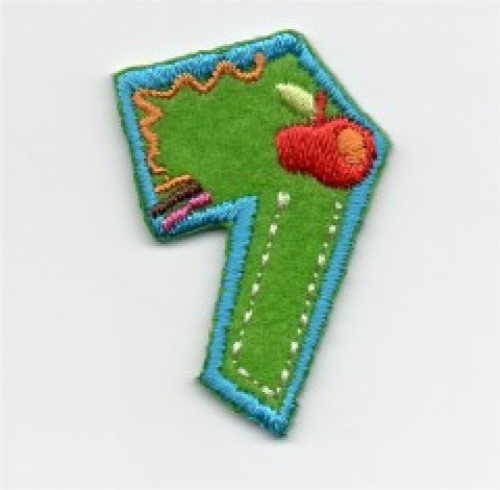 Number Patch Motif Assorted Colours: Number 7