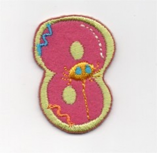 Number Patch Motif Assorted Colours: Number 8