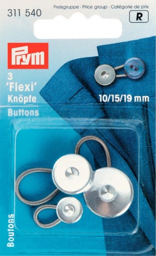 Prym Extender Flexi Buttons Silver
