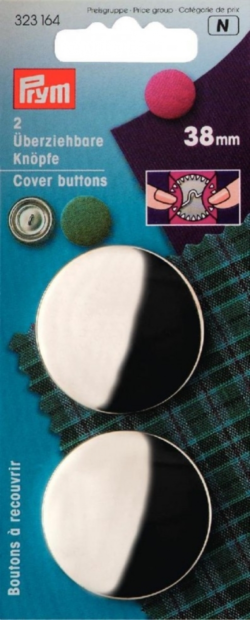 Prym Cover Buttons Gold/Silver
