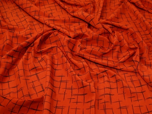 John Louden Peachskin Crepe Fabric Rust