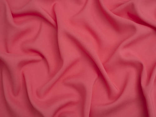 Minerva Core Range Viscose Challis Fabric Coral