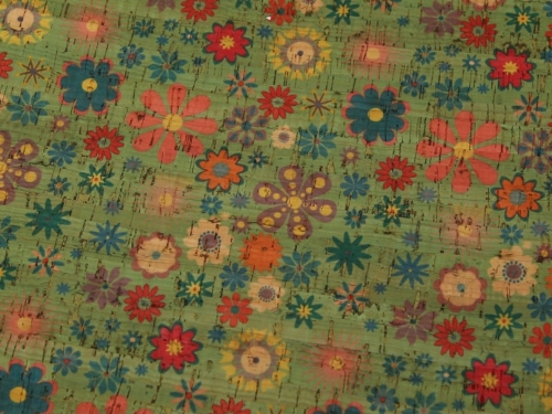 Deadstock Cork Leather Fabric Green