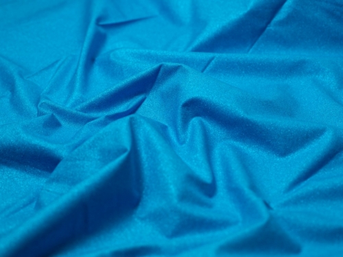 Deadstock Glitter Coated 100% Cotton Fabric Turquoise