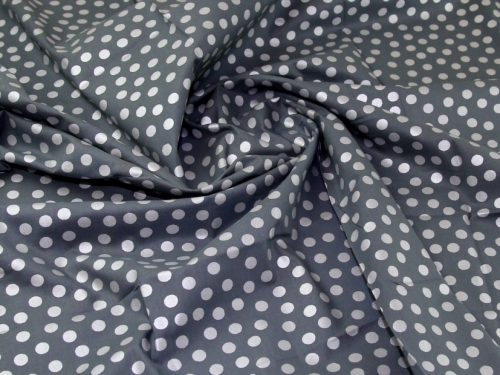 John Louden Metallic 100% Cotton Fabric Silver on Grey