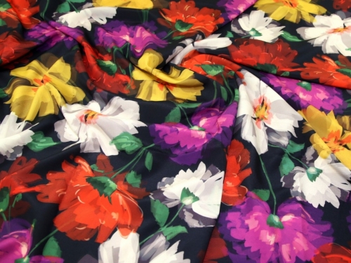 John Kaldor Crepe De Chine Fabric Multicoloured
