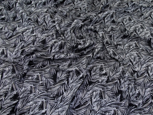 John Kaldor Fernando Viscose Challis Fabric Black & Grey