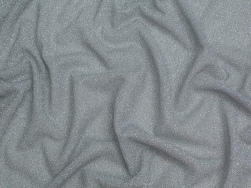 Minerva Core Range Glitz Metallic Textured Stretch Knit Fabric Silver