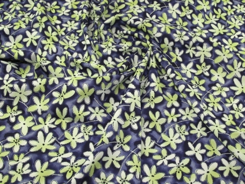 John Kaldor Ibrox Soft Crepe Fabric Green Blue