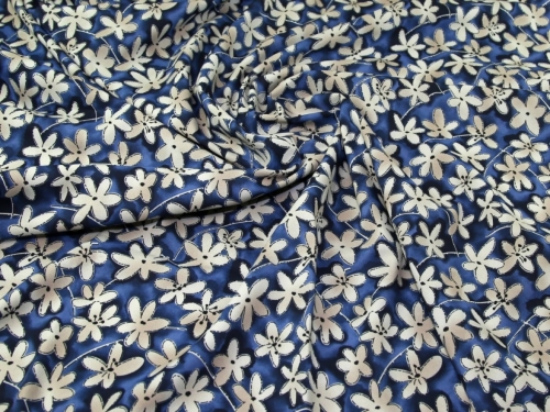 John Kaldor Ibrox Soft Crepe Fabric Sand Blue