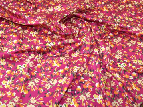 John Kaldor Lizzano Cotton Sateen Fabric Fuchsia