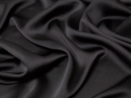 Minerva Core Range Nostalgic Crepe Back Satin Fabric Black