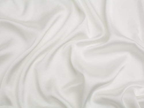 Minerva Core Range Recycled Polyester Charmeuse Silky Satin Fabric Ivory