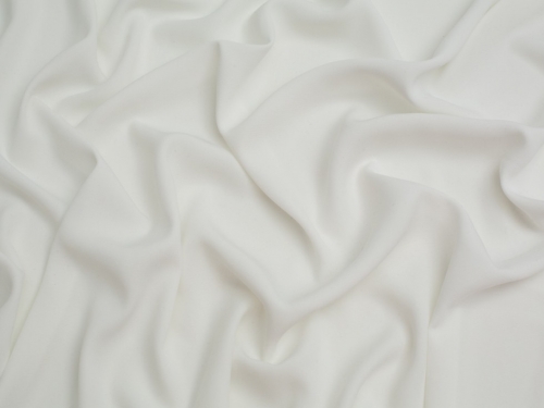 Minerva Core Range Recycled Polyester Crepe Fabric Ivory