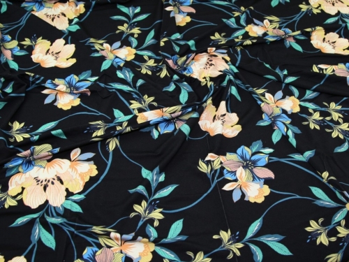 John Kaldor Rossi Viscose Jersey Stretch Knit Fabric Navy