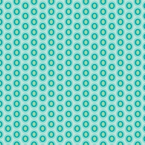 Art Gallery Fabrics Oval Elements 100% Cotton Poplin Fabric Peacock