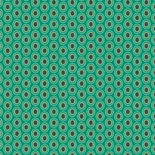 Art Gallery Fabrics Oval Elements 100% Cotton Poplin Fabric Emerald Coast