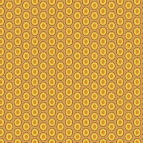 Art Gallery Fabrics Oval Elements 100% Cotton Poplin Fabric Mustard