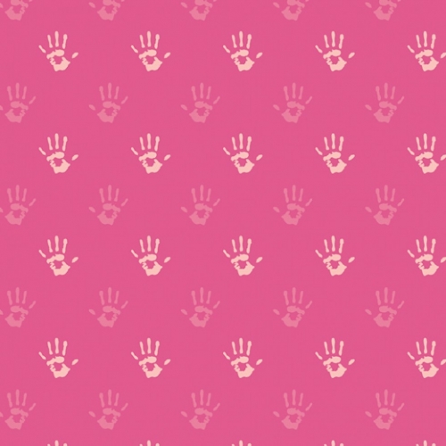 Art Gallery Fabrics Playroom 100% Cotton Poplin Fabric Fingerpaint Pink
