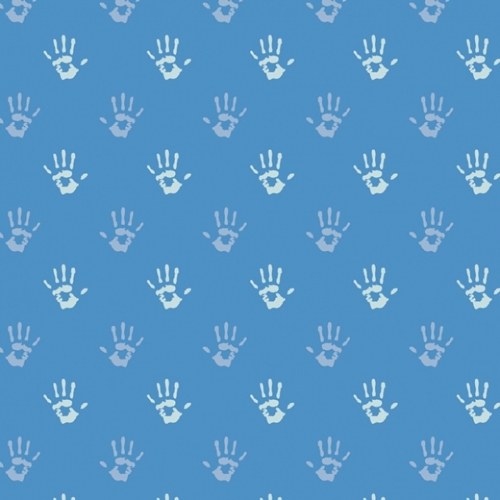 Art Gallery Fabrics Playroom 100% Cotton Poplin Fabric Fingerpaint Cobalt