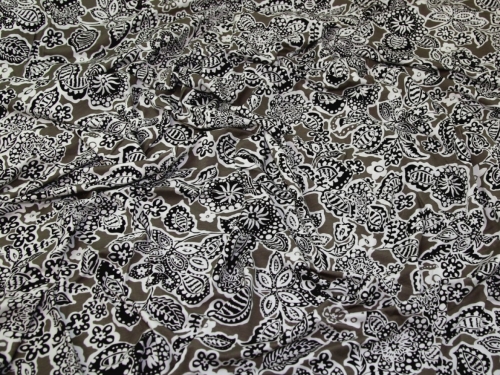 Deadstock Viscose Jersey Stretch Knit Fabric Brown