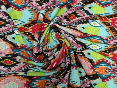 Lady McElroy Slub Sweater Knit Stretch Fabric Multicoloured