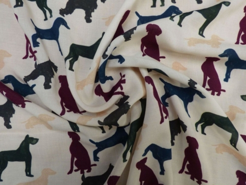Lady McElroy Viscose Challis Fabric Cream