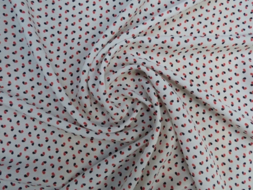 Lady McElroy Tencel Lawn Fabric Red & Cream