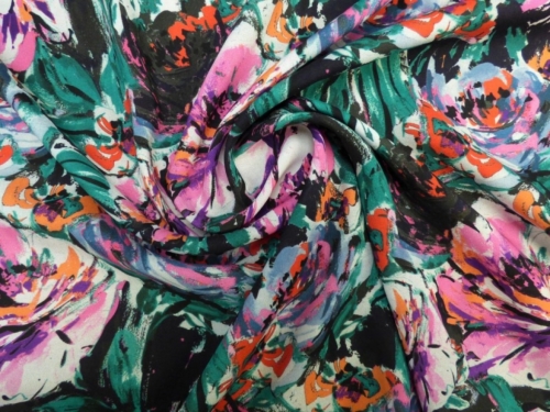 Lady McElroy Viscose Challis Fabric Cerise