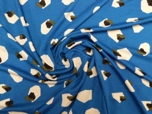 Lady McElroy Viscose Crepe Textured Stretch Knit Fabric Harbour