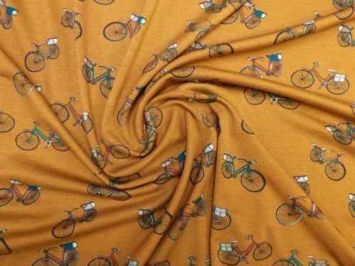 Lady McElroy Viscose Crepe Textured Stretch Knit Fabric Gold