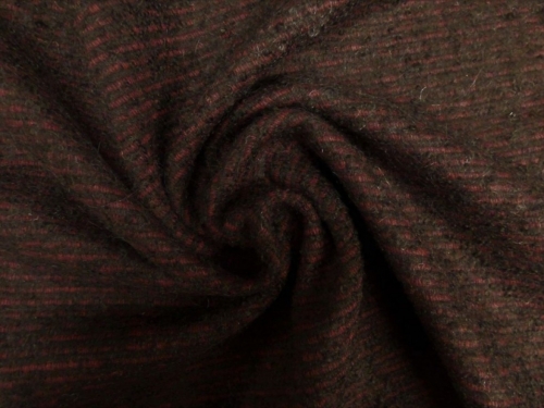 Lady McElroy Wool Tweed Coating Fabric Black & Claret