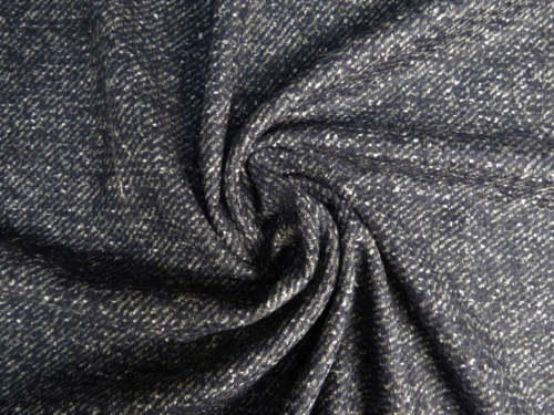 Lady McElroy Donegal Tweed Coating Fabric Navy