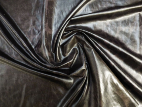 Lady McElroy Oilskin Raincoat Fabric Metallic