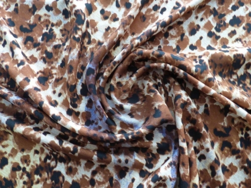 Lady McElroy Viscose Challis Fabric Brown