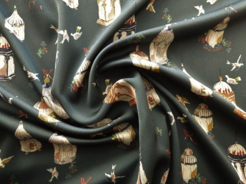 Lady McElroy Satin Crepe Fabric Pewter