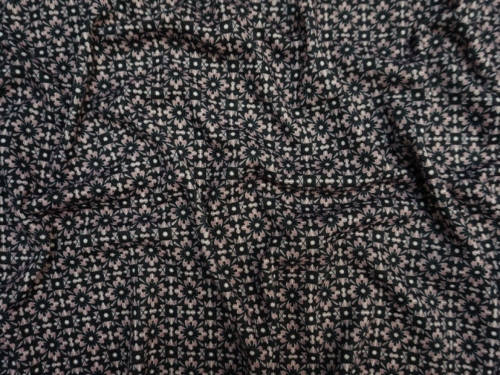 Lady McElroy Textured Stretch Knit Fabric Black & Pink