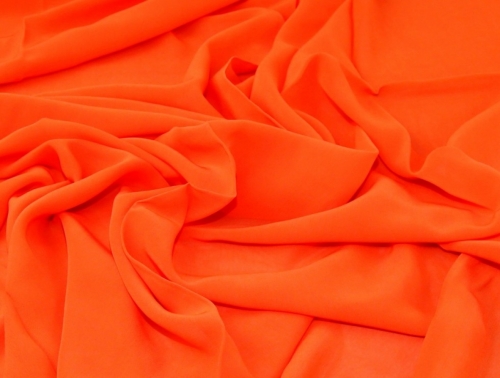 Deadstock Viscose Georgette Fabric Orange
