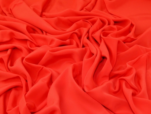 Deadstock Silk Acetate Crepe Fabric Scarlet