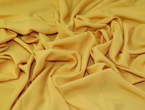 Deadstock Silk Acetate Crepe Fabric Yellow