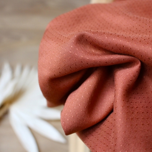 Atelier Brunette Viscose Dobby Fabric Chestnut