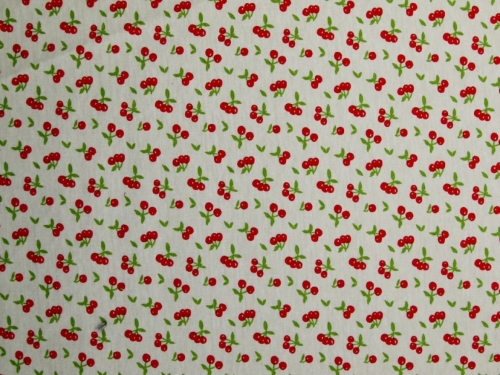 Stof France PUL Coated Jersey Stretch Knit Fabric Red on Ivory