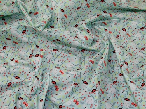 Deadstock 100% Cotton Poplin Fabric Mint